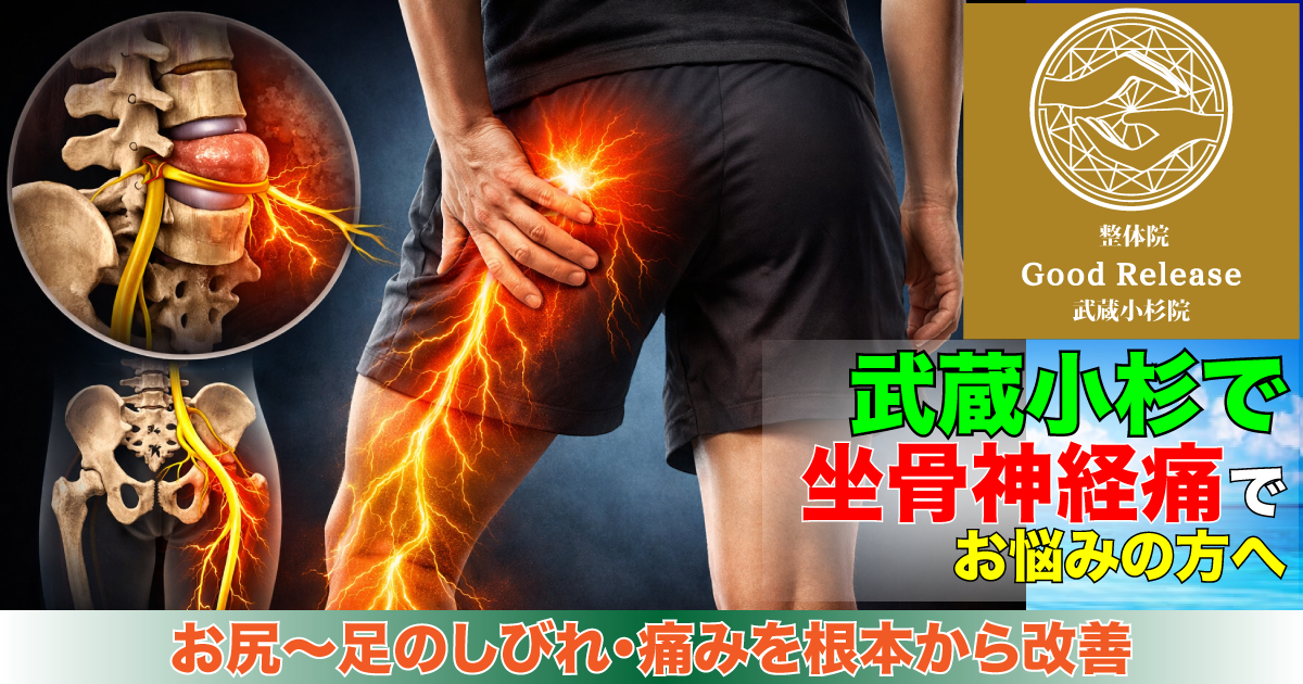 武蔵小杉で坐骨神経痛を改善する整体院の施術イメージ